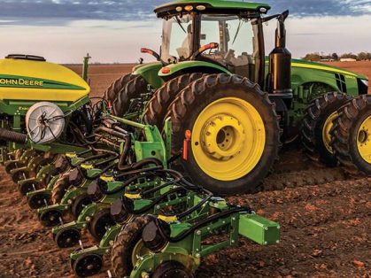 Row crop planter units used in agricultural field operations