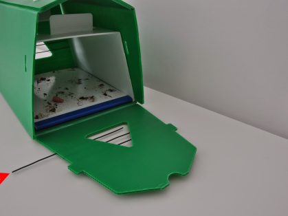 Trapview automated pest monitoring device installed in a farm field